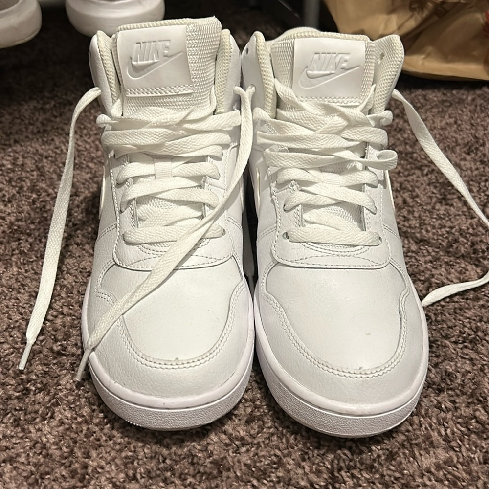 Women’s white Nike high tops